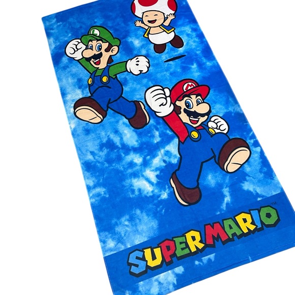 Super Mario Bros oversize cotton Towel - Picture 3 of 5